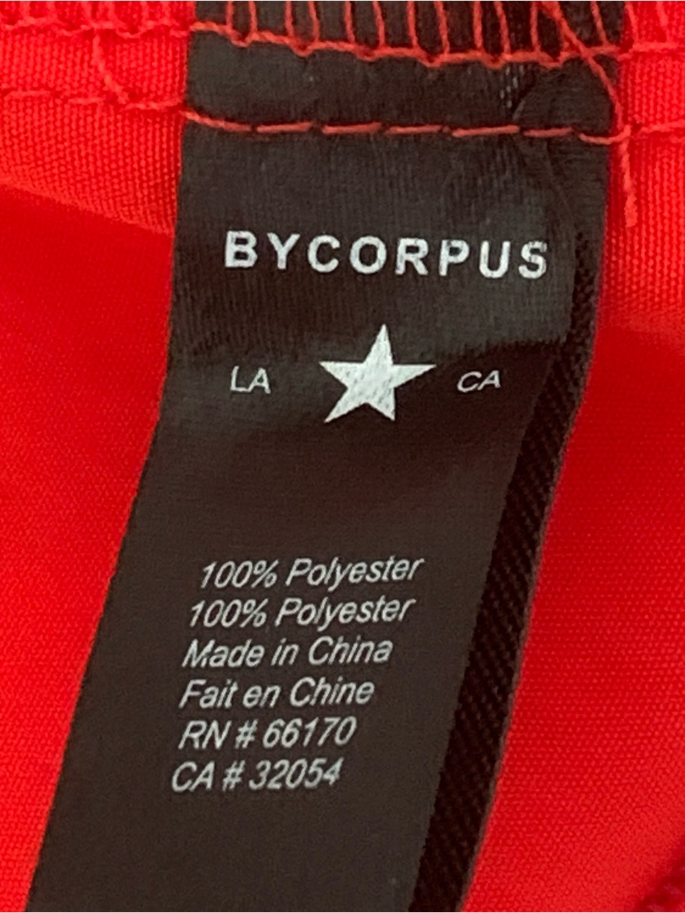 BYCORPUS Red Scalloped Open Back Dress Size M Sleeveless Elastic Waist EUC - Picture 10 of 11